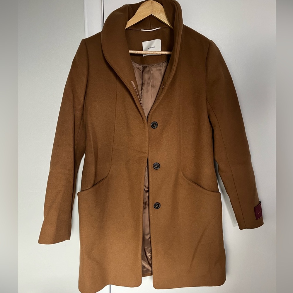 Aritzia Wilfred cocoon wool cashmere blend camel coat! Make me an offer!